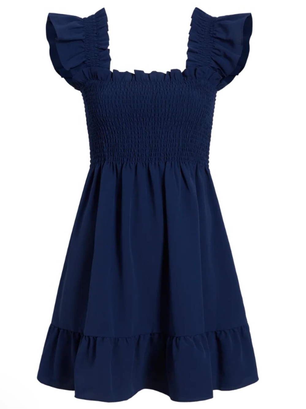 Hill House The Elizabeth Nap Dress Mini Dress Navy Blue Crepe Size Extra Small